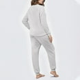 thumbnail image 6 of Fuzzy Pajama Sets for Women Plush Soft Long Sleeve Tops & Long Pants 2 Piece Pjs Fleece Warm Winter Lounge Sleepwear, 6 of 6