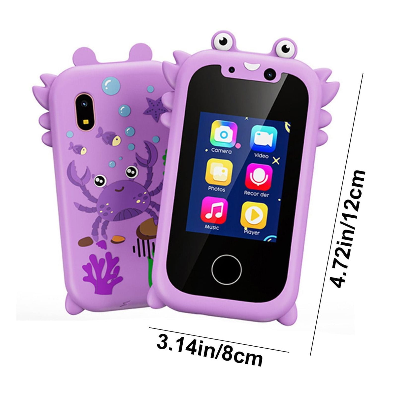 Téléphone Jouet Pour Enfants 2.8 Pouces - Écran Tactile, Appareil Photo, Jeux Éducatifs - Cadeau Fille Garçon 3-10 Ans - 4