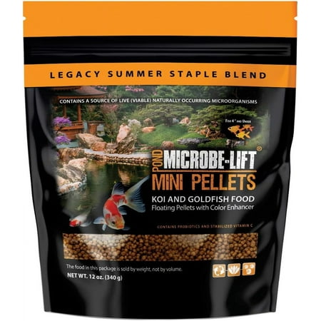 UPC: 0097121201379 | Microbe-Lift MLLMPSM Mini Floating Fish Food Pellets for Ponds  Water Gardens  and Fountains  for Small Live Goldfish and Koi  12 Ounces
