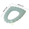 thumbnail image 3 of 2 Pack Winter Toilet Seat Cover with Handle Knitted Soft Washable Elastic for Round and Elongated Toilets(Green)，Hulucky, 3 of 9