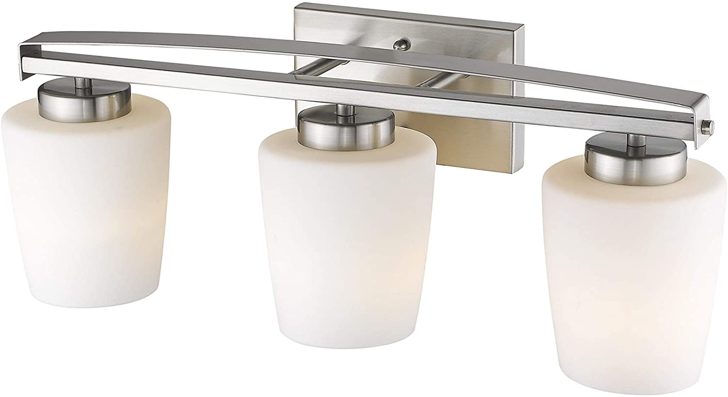 RADIANCE Goods Contemporary 3 Light Brushed Nickel Bath Vanity Light