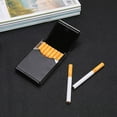 thumbnail image 4 of Flip Leather Cigarette Case Fashion Magnet Adsorption Card Storage Box Smoking Accessories (Gray), 4 of 7