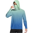 thumbnail image 3 of UVEASISHA Sun Hoodie Men with Face Mask & Thumb Holes Lightweight Long Sleeve Fishing Shirts Summer SPF Rash Guard UV Protection Hiking Hooded Shirt Blue M, 3 of 8