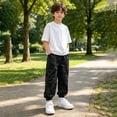 thumbnail image 5 of Youth Boys Camouflage Cargo Joggers Pants Elastic Waist Casual Jogging Trousers Bottoms Kids Hiking Sweatpants Sports Outdoor, 5 of 9
