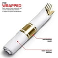 thumbnail image 4 of Stock Your Home Pre Rolled Plastic Silverware Set Gold Cutlery with Disposable Napkins, 50 Pack, 4 of 7