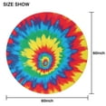 thumbnail image 6 of Colorful Rainbow Tie Dye Spiral Pattern Round Tablecloth 60"x60",Wrinkle Wipeable Table Cloth for Kitchen Dining Room Picnic Patio Party, 6 of 6