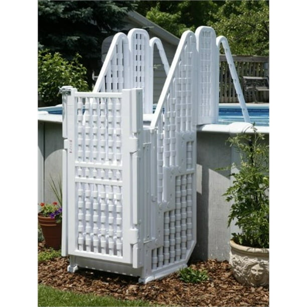 Above Ground Pool Steps Ladder W Gate, Above Ground Pool Stairs With Gate