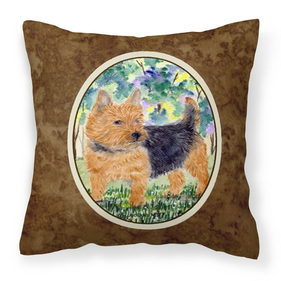 Carolines Treasures SS8218PW1414 Norwich Terrier Fabric Decorative Pillow, 14Hx14W, multicolor
