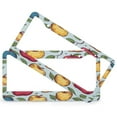 thumbnail image 2 of Cute Welcome Country Apple Fruit License Plate Cover 2 PCS Autumn Fall Fruit Car Tags Frames Holder for Women Men US Vehicles Standard 2 Holes Quality Aluminum Metal License Plate Frames, 2 of 6