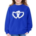 thumbnail image 2 of LIJCC Girls and Boys Crewneck Long Sleeve Pullover Heart Print Sweatshirt Soft Cotton Casual Loose Outwear Tops(Blue,3-4 Years), 2 of 7