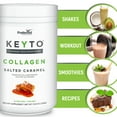 thumbnail image 5 of Keto Collagen Protein Powder with MCT Oil Powder - Pure Grass Fed Pasture Raised Hydrolyzed Collagen Peptides Perfect for Low Carb Diet and with Keto Snacks KEYTO Salted Caramel Flavor, 5 of 9