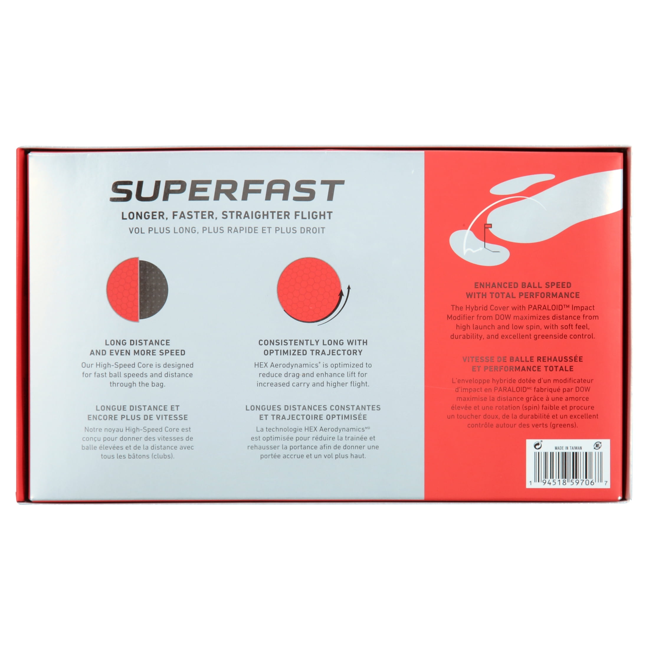 Callaway Superfast BOLD 2022 Golf Balls, Red, 15 Pack