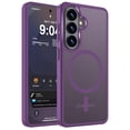 thumbnail image 1 of HionlyPro for Samsung Galaxy S25 FE Case Translucent Matte Magnetic Phone Cover, [Compatible with Magsafe] Military Grade Drop Protection Shockproof Phone Cover, Purple, 1 of 6