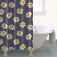 thumbnail image 4 of Gray Daisy Flower Pattern Shower Curtain 36"x72" ,Bathroom Decorative Shower Curtains Set with 12 Hooks,Modern Waterproof Washable Shower Curtain, 4 of 6