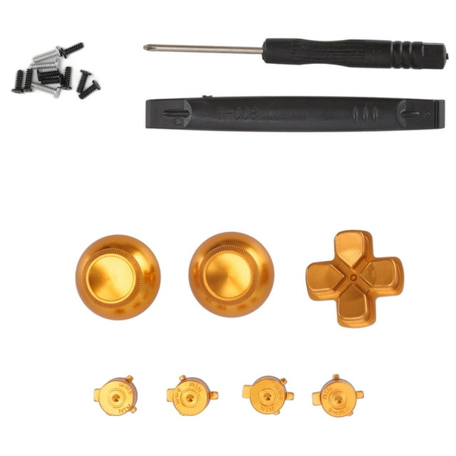 Kits de Remplacement de Pad, Boutons de Contrôleur de Jeu Concaves et Convexes Kit de Réparation pour Contrôleur de Jeu Or