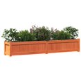 thumbnail image 2 of vidaXL Garden Planters 2 pcs Wax Brown Solid Wood Pine, 2 of 5
