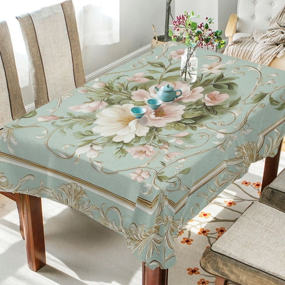 YAZAOO Square Tablecloth Blossom Pattern Pattern Tableclothes