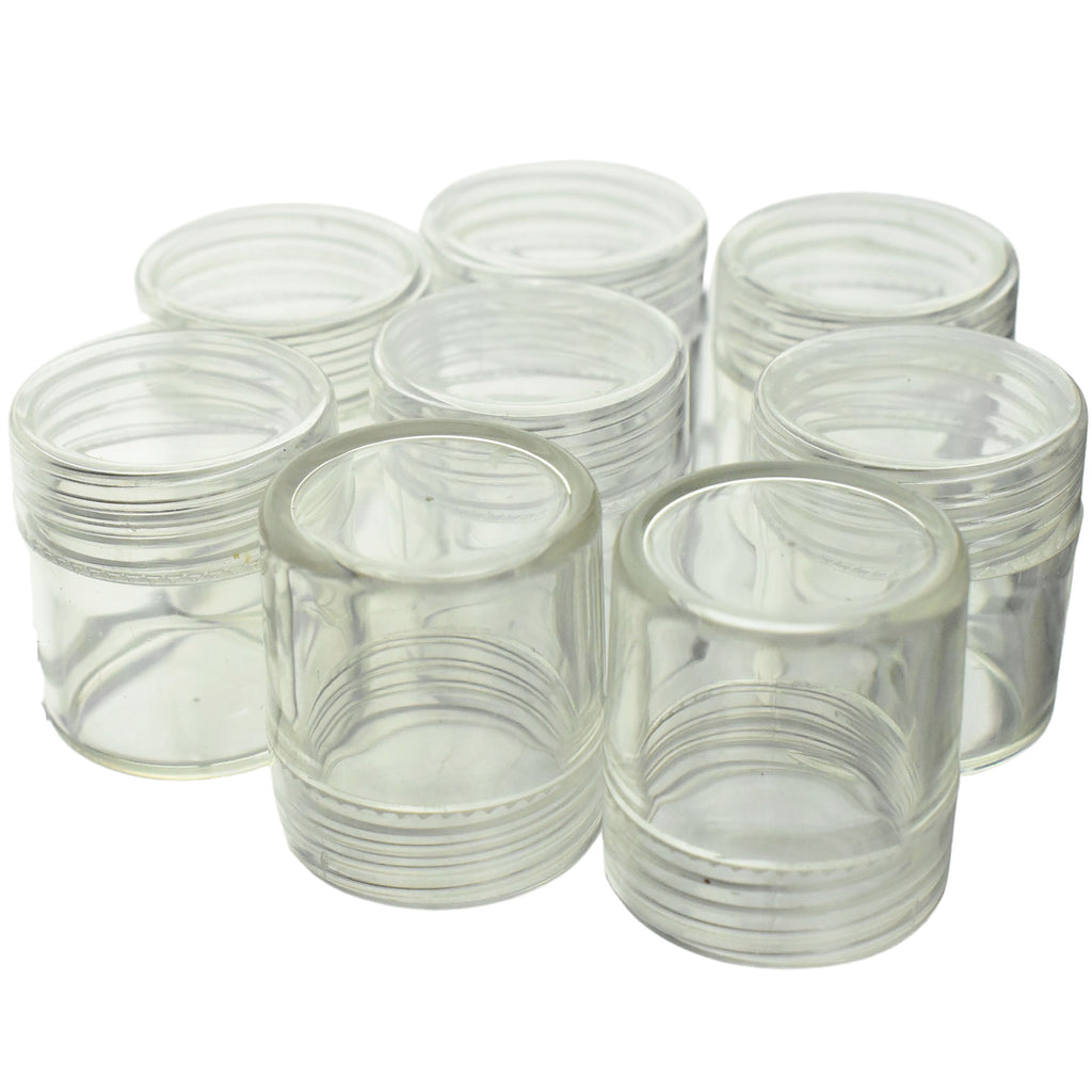 Cylinder Plastic Containers, 1-Inch, 8-Count