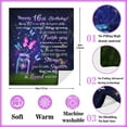 thumbnail image 6 of Sweet 16 Gifts for Girls, Sweet 16 Birthday Decorations, 16th Birthday Gifts for Girls, Gifts for 16 Year Old Girl, 16 Year Old Girl Gift Ideas, Sweet Sixteen Gifts for Girls, Throw Blanket 50"x60", 6 of 6