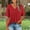 Red#1, variant on GaThRRgYP Womens Tops Dressy Blouse,Women Fashionable and Comfortable Fashion Casual Button V-Neck T-shirt Loose and Elastic Non Positioning Printing Top Red S