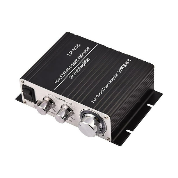 Mini amplificador de potencia de audio HiFi de 2 canales para coche NikouMX color Negro