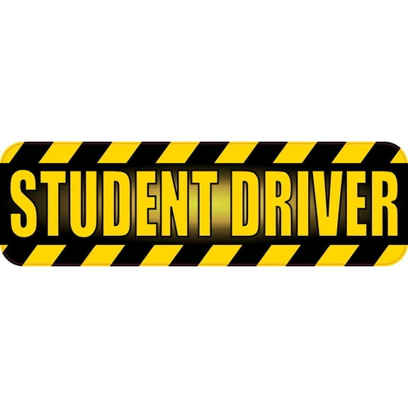 10in x 3in Yellow Fade Student Driver Magnet Car Door Magnetic Magnets