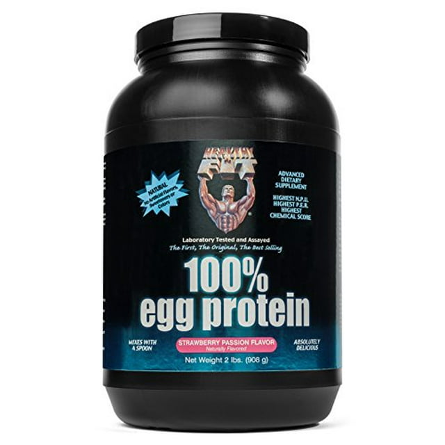 Healthy 'n Fit Protéine d'Oeuf 100 % Bouteille de 2 Livres Fraise, Contenant