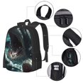 thumbnail image 2 of Balery Wave Ocean Animal Shark Mochila para hombre y mujer - Tela Oxford 600D resistente - Gran capacidad, resistente al agua, ideal para la escuela, viajes y senderismo, 2 of 6
