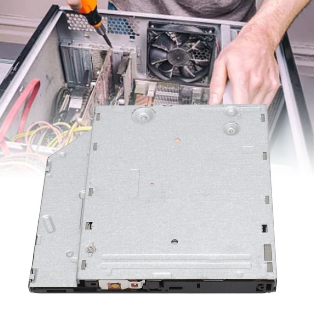 CD DVD Recorder Replacement, Internal Tray Loading DVD RW Drive, Aluminum Alloy CD DVD Burner Writer Player Drive for Laptop Desktop PC
