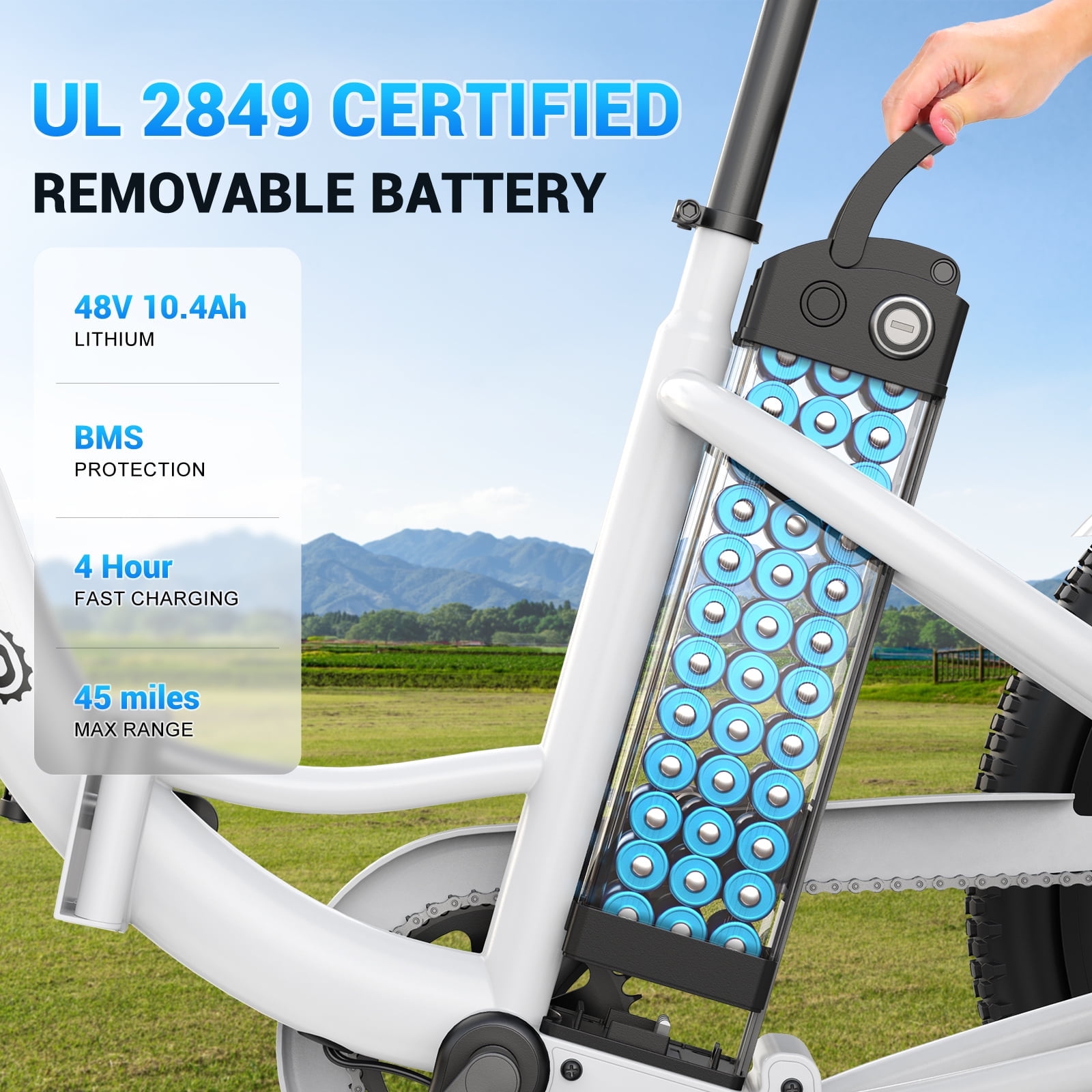 Gocio Electric Tricycle for Adults, Peak 500W Motor Electric Trike 48V 10.4AH UL2849 Battery, Cargo Motorized Tricycle, Shimano 7 Gears 3-Wheel Electric Bike for Adults & Seniors