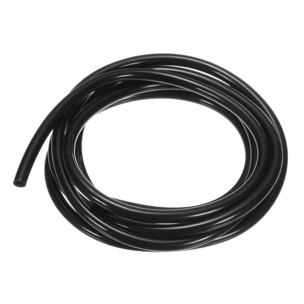Tubería de carburador Uxcell línea de ventilación de combustible 4mmx6mmx2m tubo de gas y aceite de poliuretano negro