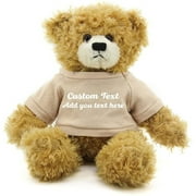 Made By Alien’s Realistic Stuffed Animals Soft Plush Toy- 12 Inch Personalized Gift for Birthday, Valentine’s day (Beige Teddy Bear Tan Shirt)