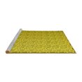 thumbnail image 2 of Ahgly Company Machine Washable Indoor Round Abstract Yellow Contemporary Area Rugs, 5' Round, 2 of 4