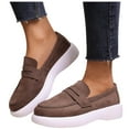 thumbnail image 6 of Miluxas Suede Loafers Flats for Women, Women’s Slip On Loafers, Comfortable & Lightweight Womens Dressy Casual Walking Shoes Brown 5.5(36), 6 of 9