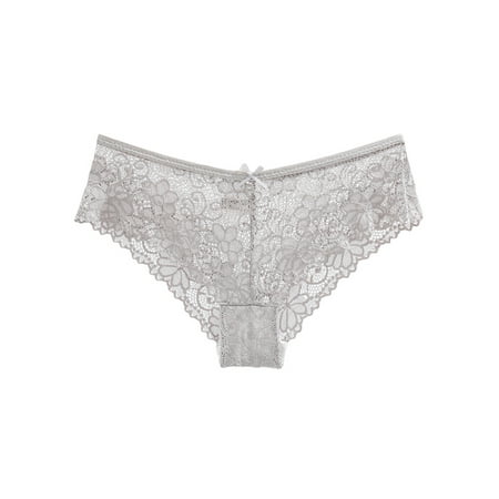 

Cindysus Women Breathable Transparent Lingerie Ladies Mesh Briefs Lace Body Stretchy 3PCS Underwear