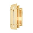 thumbnail image 2 of 21772-12-Livex Lighting-Utrecht - 14 One Light Outdoor Wall Lantern Satin Brass Finish with Clear, 2 of 11