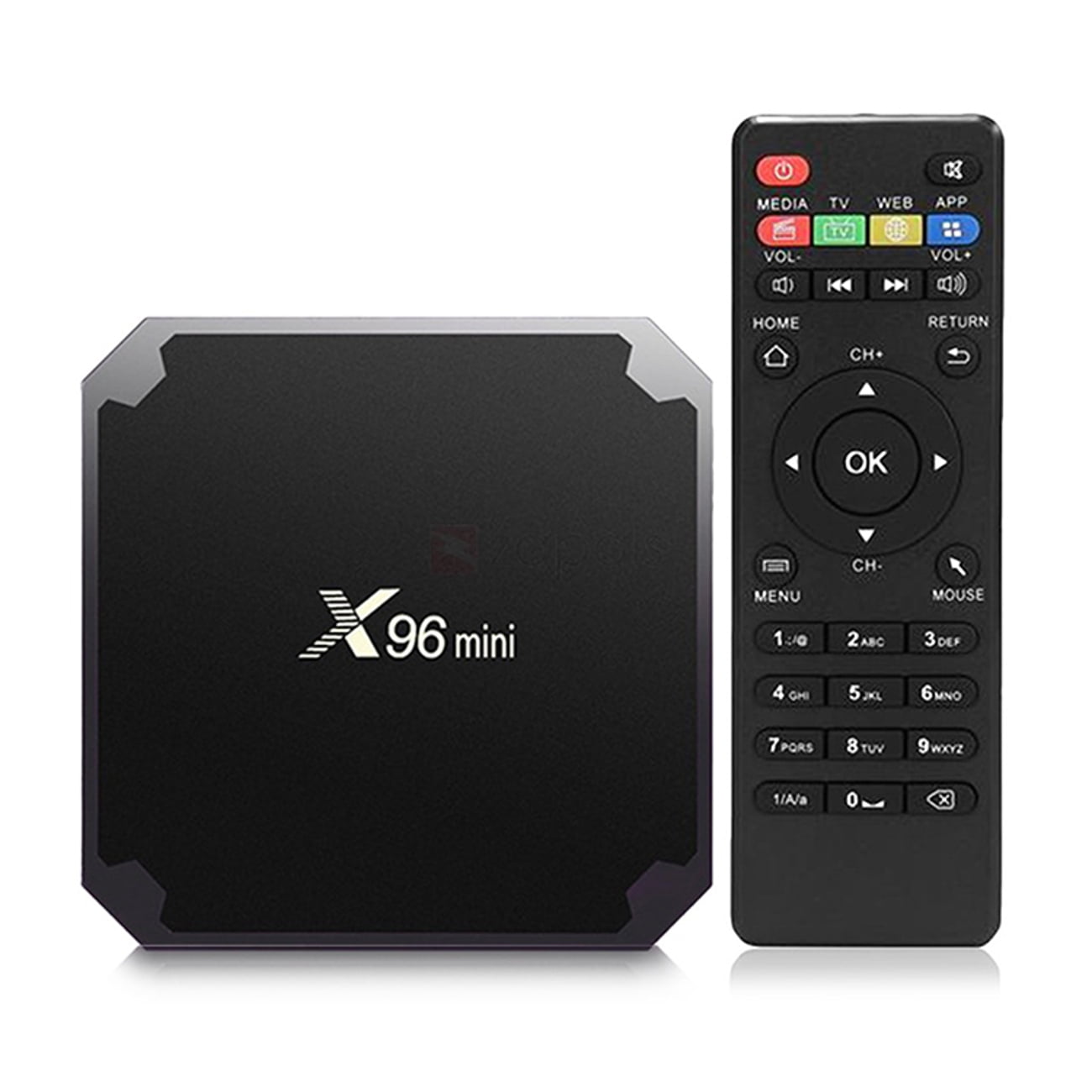 Support 2.4G WiFi 100M Ethernet 3D/4K HD HDR H.265 Android Box X96 Mini Android 9.0 TV Box Amlogic S905W Quad Core 2GB RAM 16GB ROM 