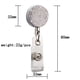 thumbnail image 2 of Carrete para portatarjetas, 1 Uds. Portatarjetas de identificación de Metal con clips para cinturón, carcasa totalmente de Metal con superficie de cristal decorativa, 2 of 5