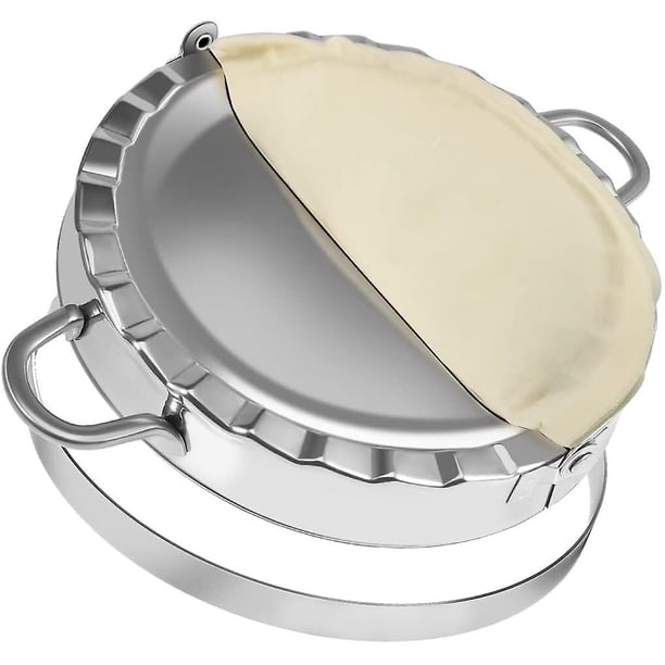 Máquina para hacer empanadas grande, sello para empanadas de 6 pulgadas con círculo cortador de masa de 7,5 cm, prensa para empanadas de acero inoxidable, herramientas de repostería, pastel de bo