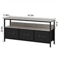 thumbnail image 6 of WhizMax 55 Inch TV Stand for Living Room, Dresser TV Stand for with 3 Drawers, Small Entertainment Center with Storage, TV Console Table Furniture for Bedroom, Grey Board + Black Drawers, 6 of 9