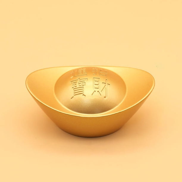 Lingote de oro chino, decoración de escritorio, mesas de adorno, exhibición de mascota, artesanía, Yuan Bao, decoración del Festival de Primavera para Estilo E BLESIY Yuan bao chino