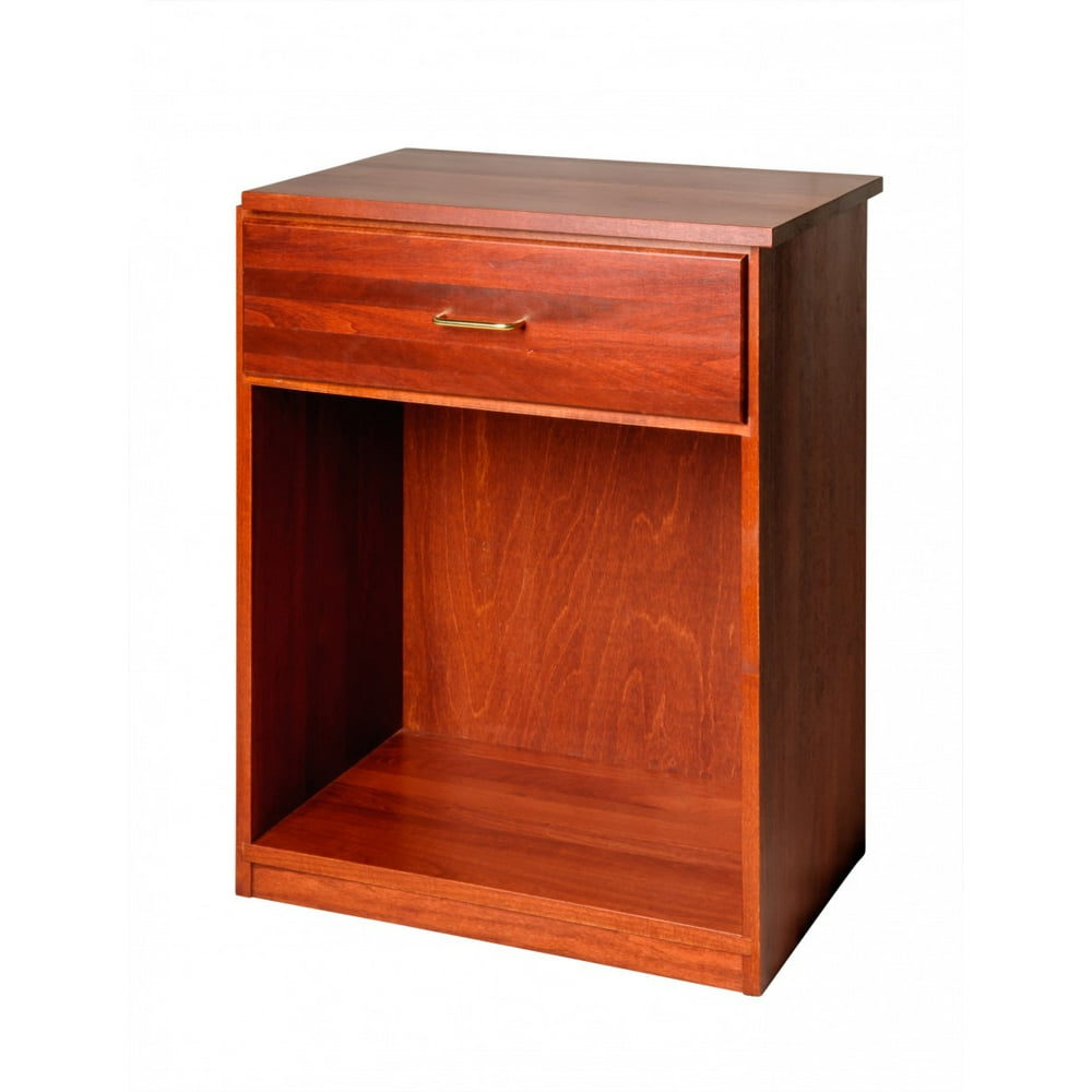 Office Desk Stand Printer Stand Wood Cherry Stain Poplar 30 Inch