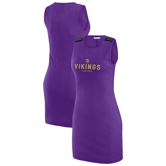 Women's WEAR by Erin Andrews x Gracie Hunt Purple Minnesota Vikings Ribbed Tank Dress