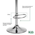 thumbnail image 4 of Banco Silla De Comedor Giratorio Respaldo Set 5pzs Cafeteria blanco, 4 of 7