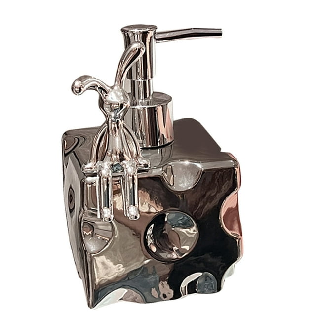 Kitchen Soap Dispenser, Press Pump Bottle Dispenser Empty Refillable Ceramic Container Foam Soap Dispenser or Lotion Dispenser with Pump for Kitchen Bathroom