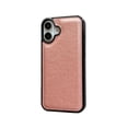 thumbnail image 5 of Designed for iPhone 16 Phone Case, Classic Lightweight PU Leather Back + TPU Frame, Shockproof Protective Anti-falling Ultra Slim Back Case for iPhone 16, Rosegold, 5 of 6