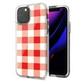 thumbnail image 1 of MUNDAZE For Apple iPhone 12/iPhone 12 Pro Red Plaid Design Double Layer Phone Case Cover, 1 of 4