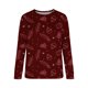 thumbnail image 4 of Sudadera de cuello redondo transpirable cómoda de manga larga con estampado de moda para mujer Fridja  bvmnju6783, 4 of 5