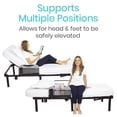 thumbnail image 3 of Vive Adjustable Bed Base Frame Twin – Electric Heavy-Duty Metal Platform with Head & Foot Incline, Remote Control, Dual USB Ports, Easy Assembly, Fits Hospital Mattress, 3 of 10