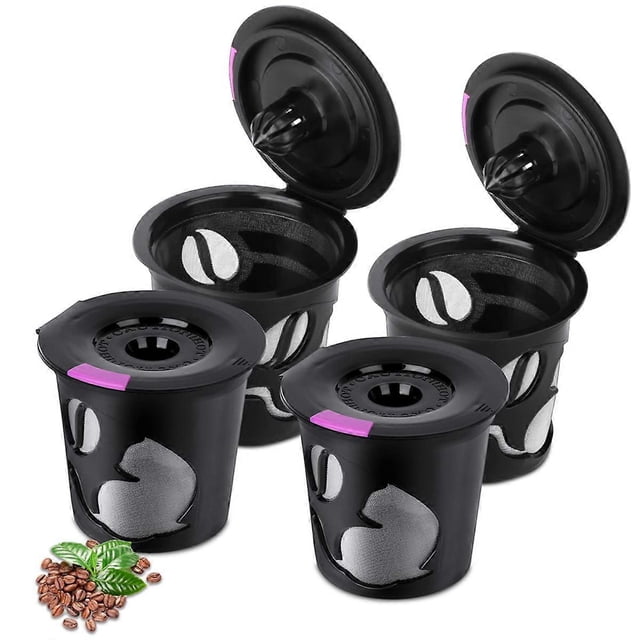 Reusable K Cups for K-Mini/K-Duo, 4 Pack Reusable Coffee Filters Pods for K-Eurig, BPA Free Refillab